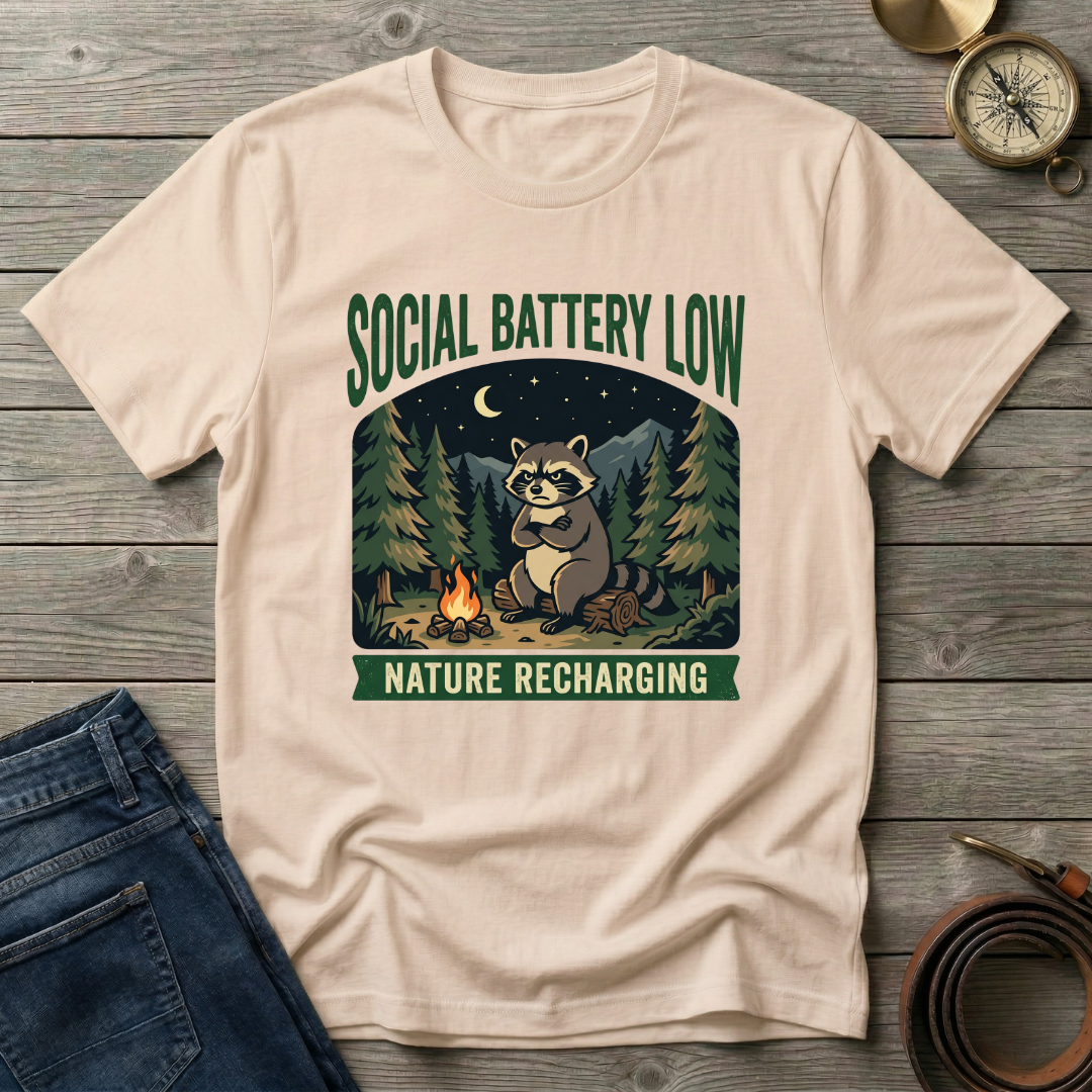 SOCIAL BATTERY LOW T-SHIRT