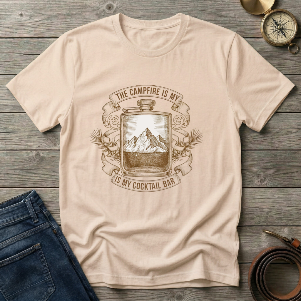 CAMPFIRE IS MY COCKTAIL BAR T-SHIRT