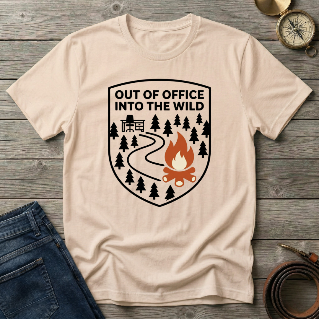 OUT OF OFFICE INTO THE WILD T-SHIRT