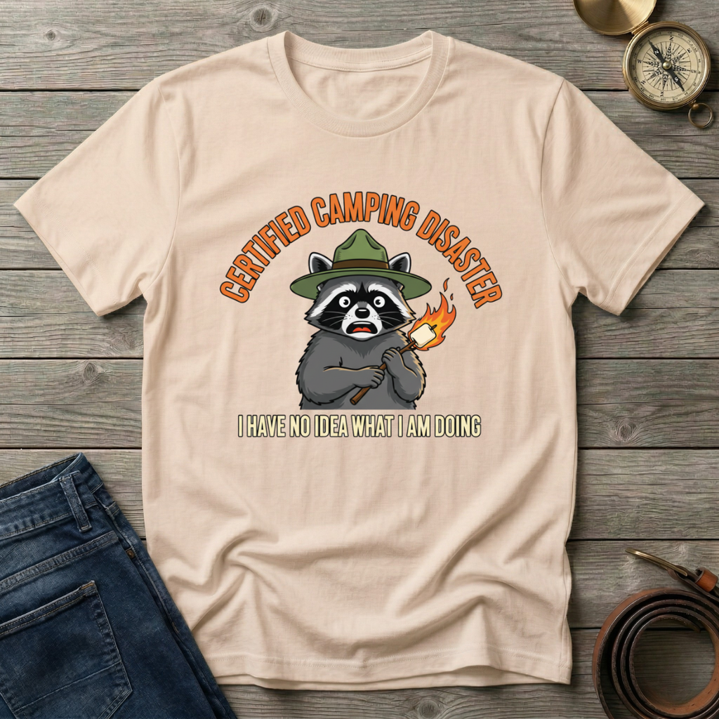 CERTIFIED CAMPING DISASTER T-SHIRT