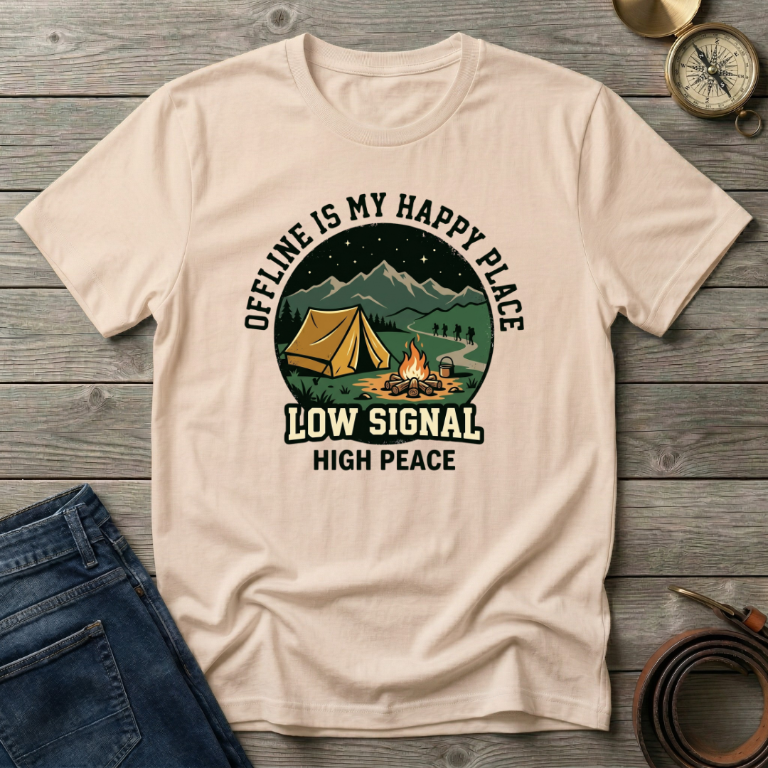 OFFLINE IS MY HAPPY PLACE T-SHIRT