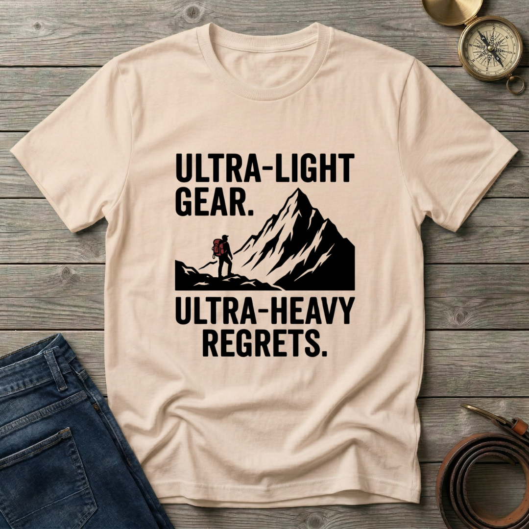 ULTRA LIGHT GEAR ULTRA HEAVY REGRETS T-SHIRT