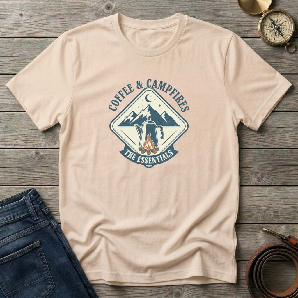 COFFEE AND CAMPFIRES T-SHIRT