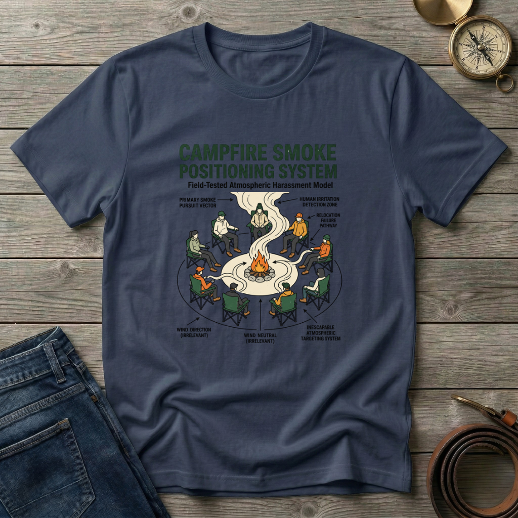 CAMPFIRE SMOKE POSITIONING SYSTEM T-SHIRT