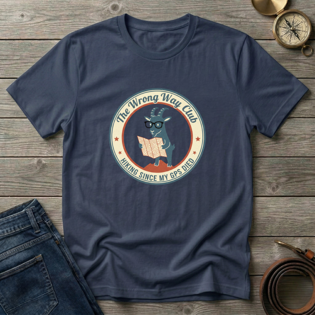 WRONG WAY HIKING CLUB  T-SHIRT