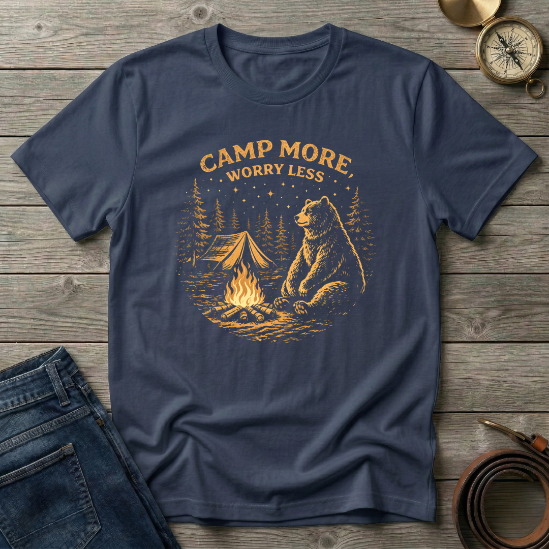 CAMP MORE WORRY LESS  T-SHIRT