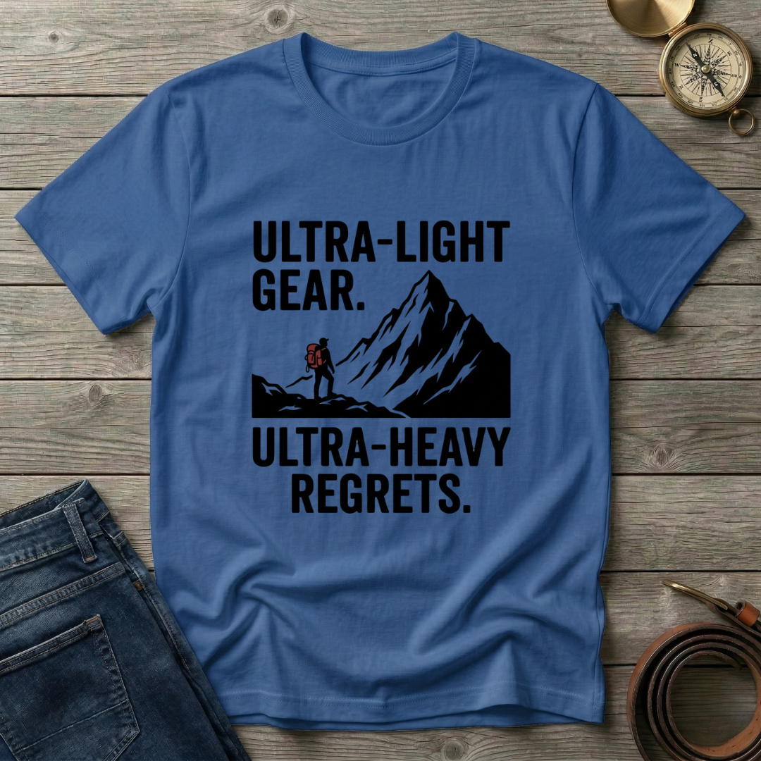 ULTRA LIGHT GEAR ULTRA HEAVY REGRETS T-SHIRT