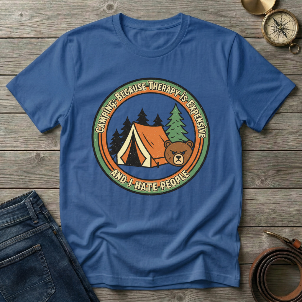 CAMPING IS MY THERAPY T-SHIRT