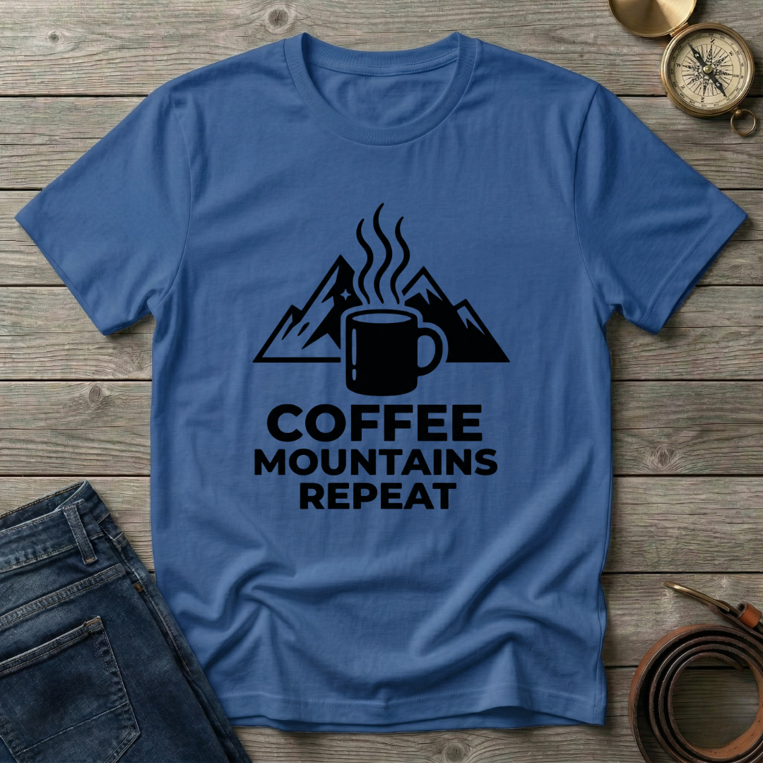 COFFEE MOUNTAINS REPEAT T-SHIRT