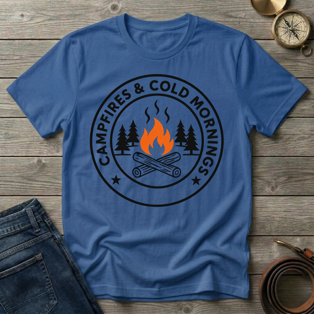 CAMPFIRES AND COLD MORNINGS T-SHIRT