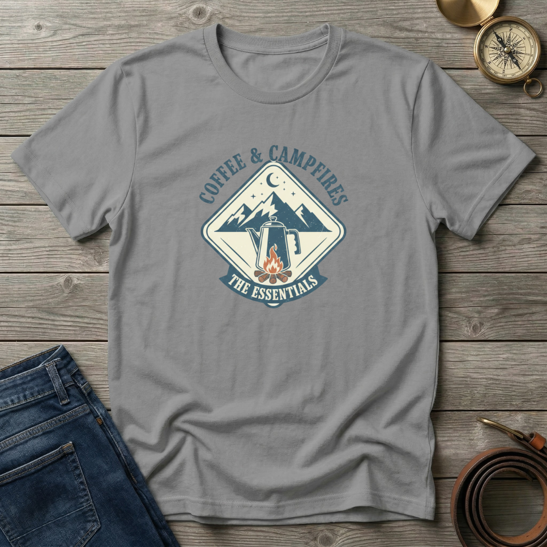 COFFEE AND CAMPFIRES T-SHIRT