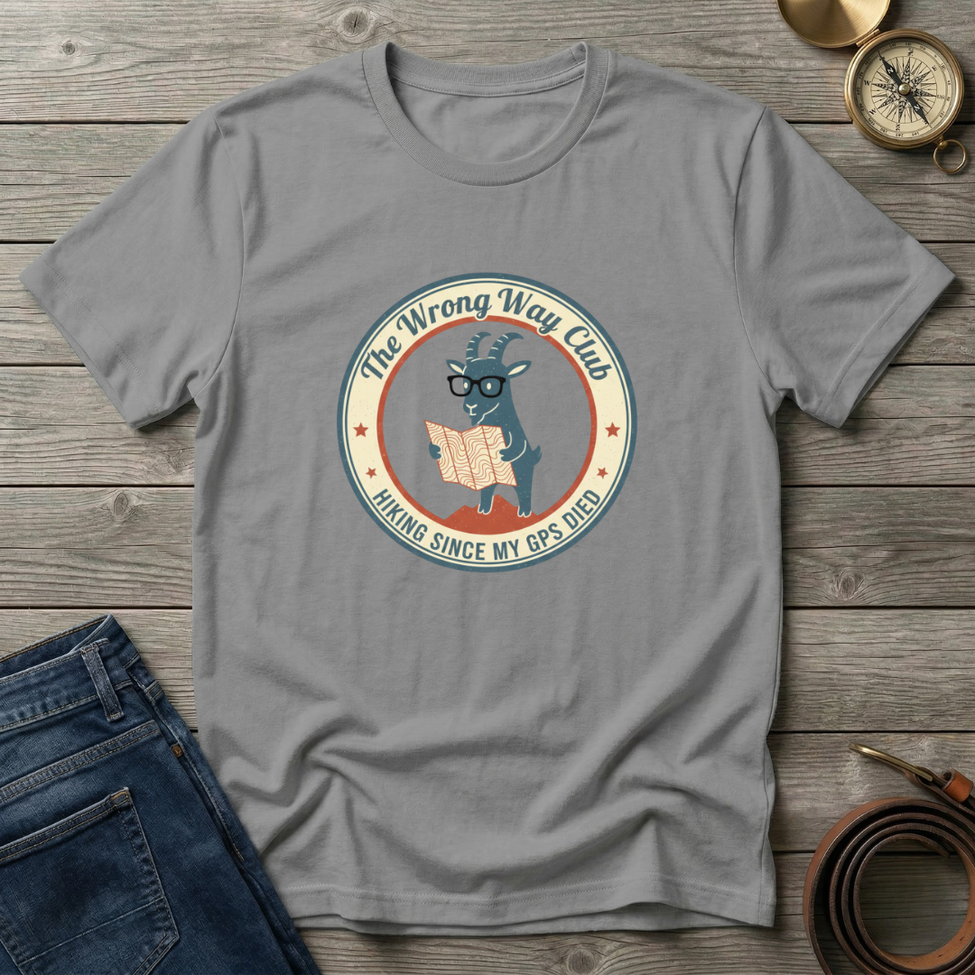 WRONG WAY HIKING CLUB  T-SHIRT
