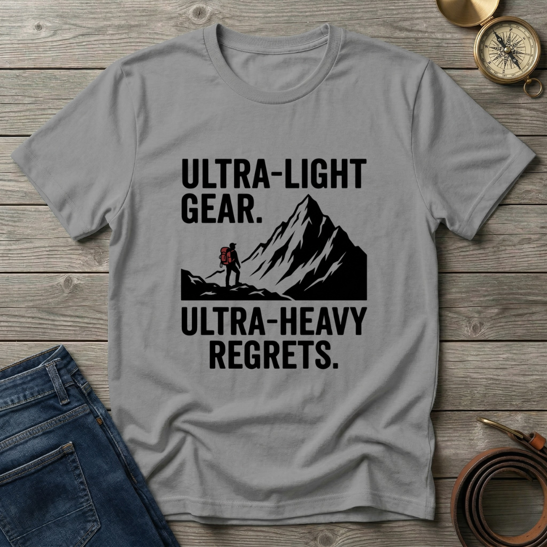 ULTRA LIGHT GEAR ULTRA HEAVY REGRETS T-SHIRT