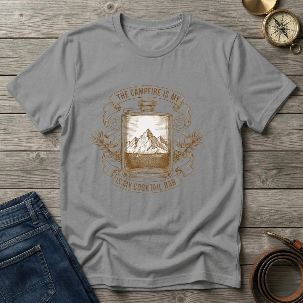 CAMPFIRE IS MY COCKTAIL BAR T-SHIRT