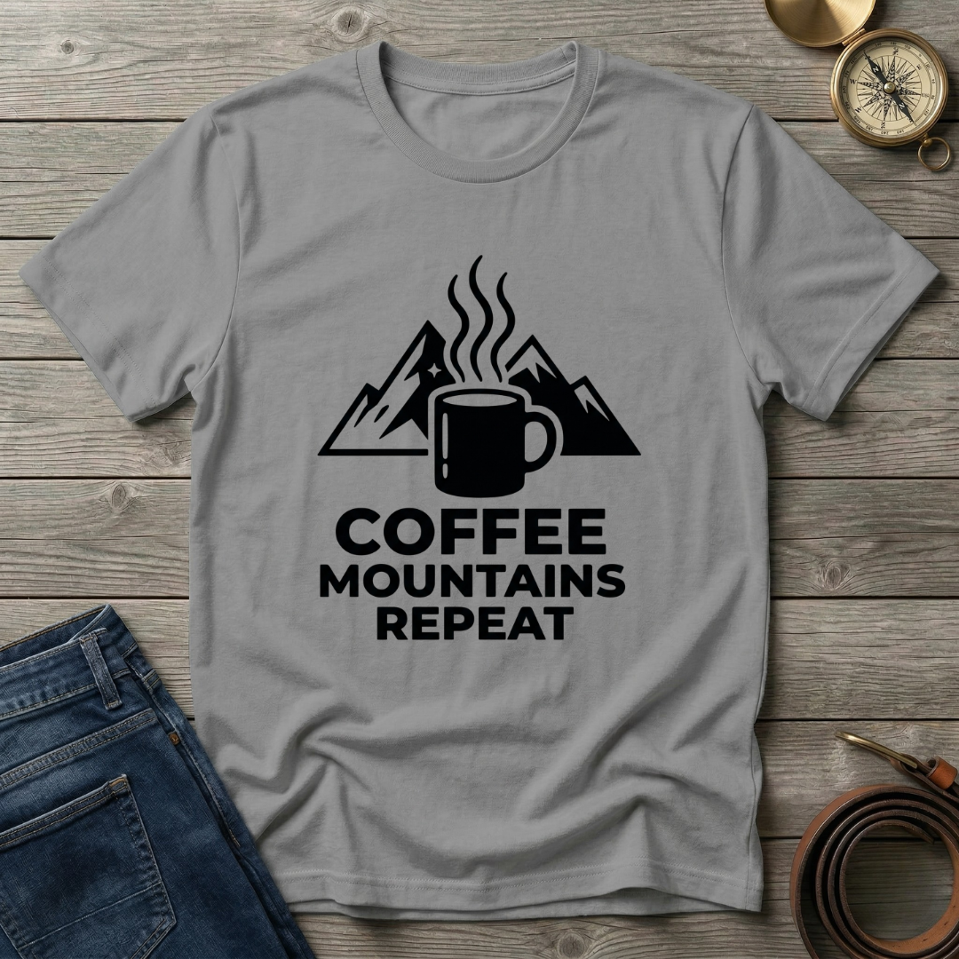 COFFEE MOUNTAINS REPEAT T-SHIRT