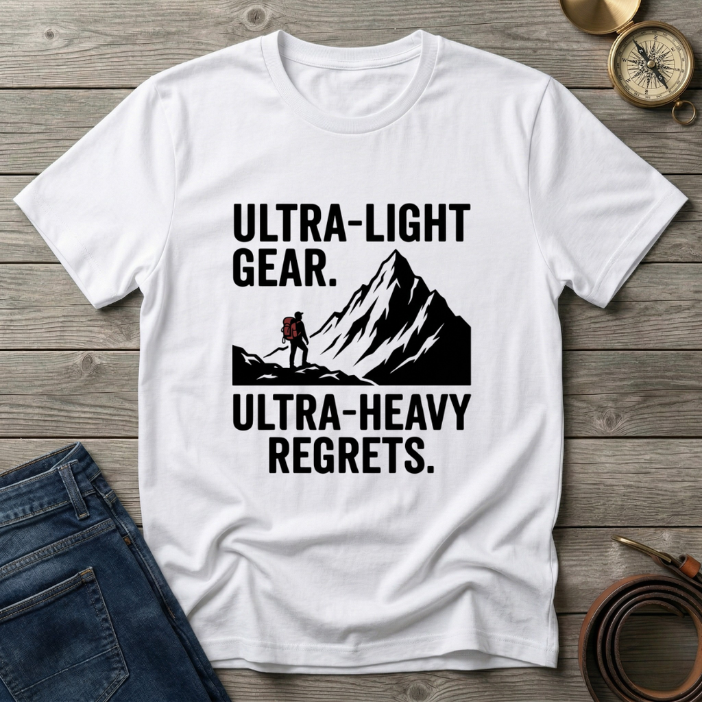 ULTRA LIGHT GEAR ULTRA HEAVY REGRETS T-SHIRT