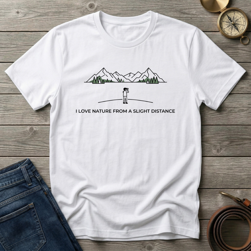 I LOVE NATURE FROM A SLIGHT DISTANCE  T-SHIRT
