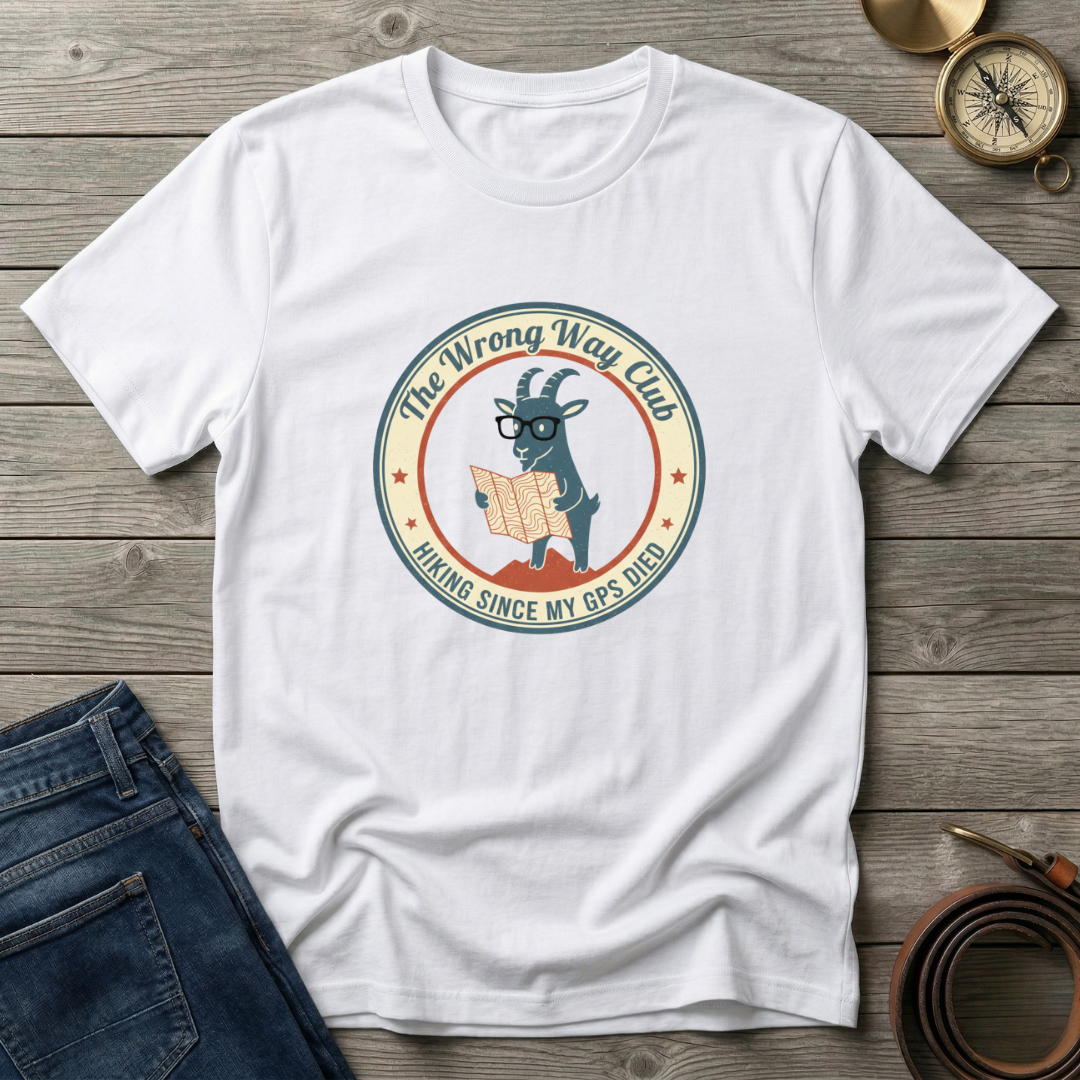 WRONG WAY HIKING CLUB  T-SHIRT