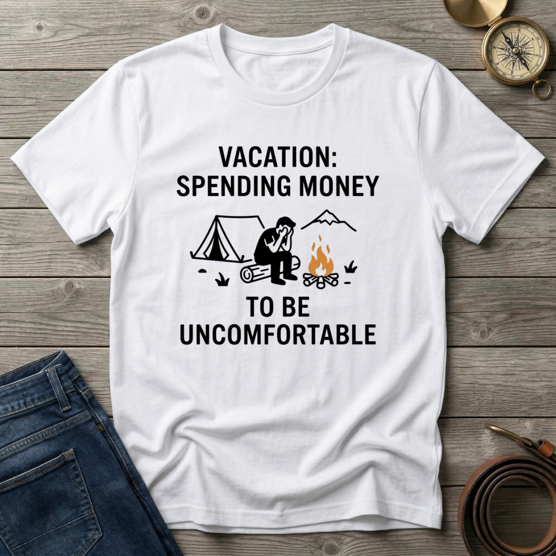 SPENDING MONEY TO BE UNCOMFORTABLE T-SHIRT