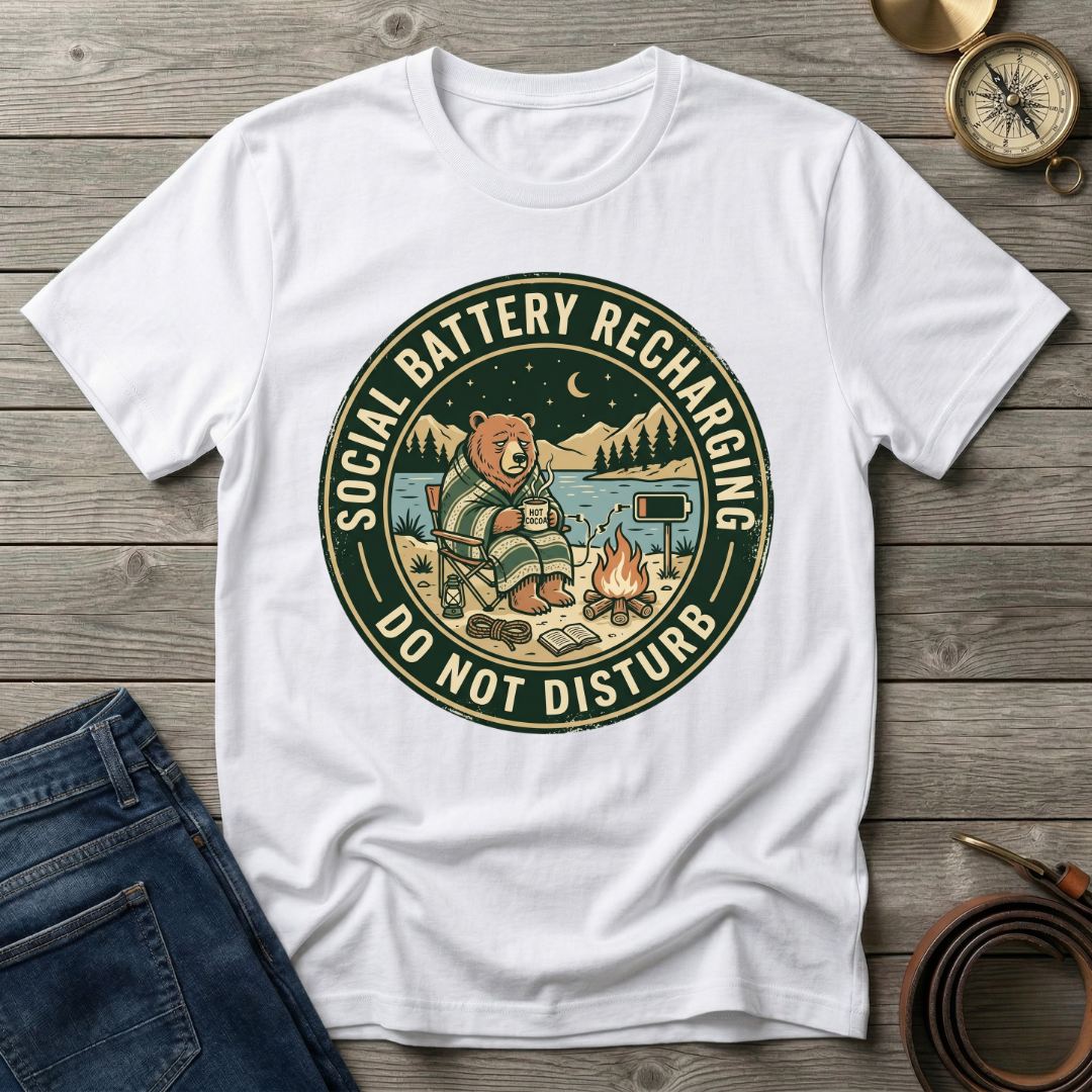 SOCIAL BATTERY RECHARGING T-SHIRT